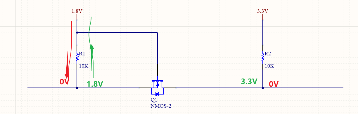單個MOS管 電平轉換電路