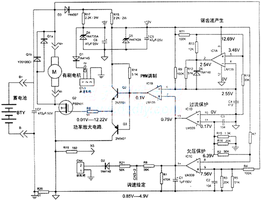 有刷電機(jī)控制器電路圖