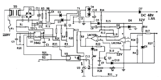 48v電動車充電器電路圖