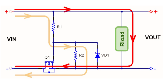 mos管代替二極管 防倒灌電路