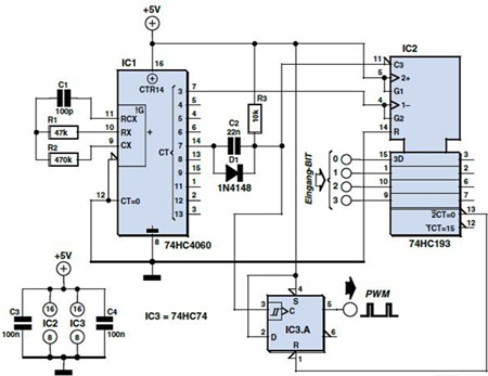 分立式PWM發生器電路圖